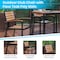 Flash Furniture Indoor/Outdoor Faux Teak Patio Chairs, PK2 2-XU-DG-HW6006-GG - alternate 10
